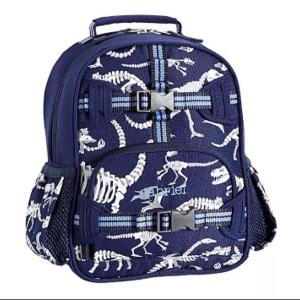 Pottery Barn Mackenzie Navy Dino Bones Glow In The Dark Backpack - Mini - NWOT